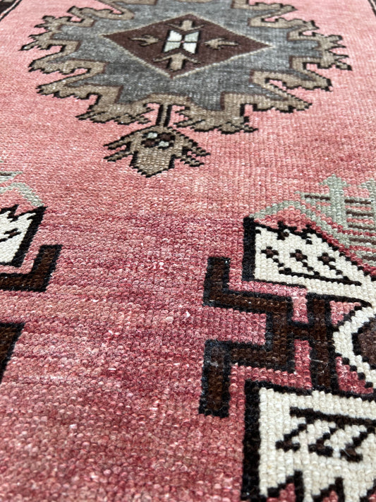 Turkish Vintage 1'10"x3'5" Area Rug