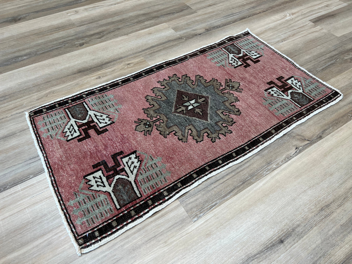Turkish Vintage 1'10"x3'5" Area Rug