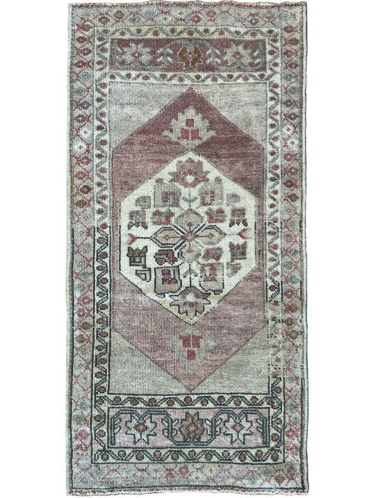 Turkish Vintage 2'x4' Area Rug
