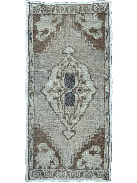Turkish Vintage 1'8"x3'6" Area Rug