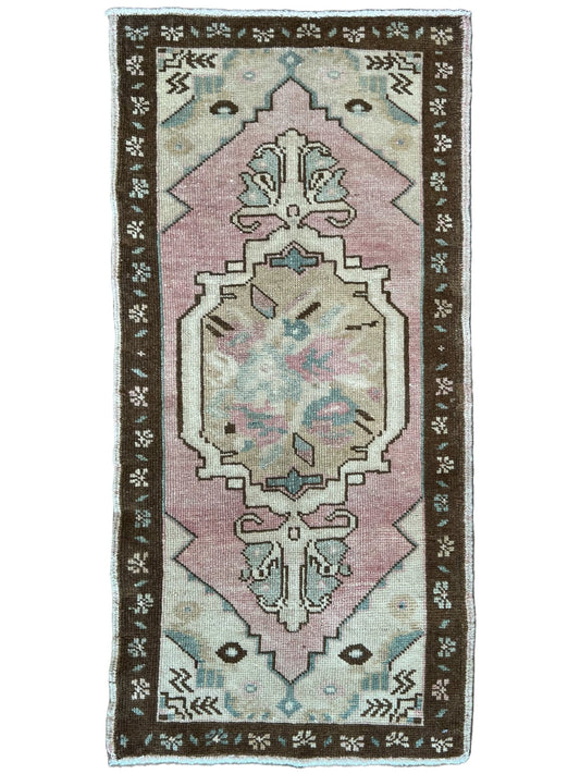Turkish Vintage 1'9"x3'7" Area Rug