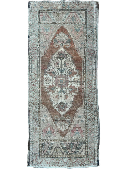 Turkish Vintage 1'10"x4'2" Area Rug
