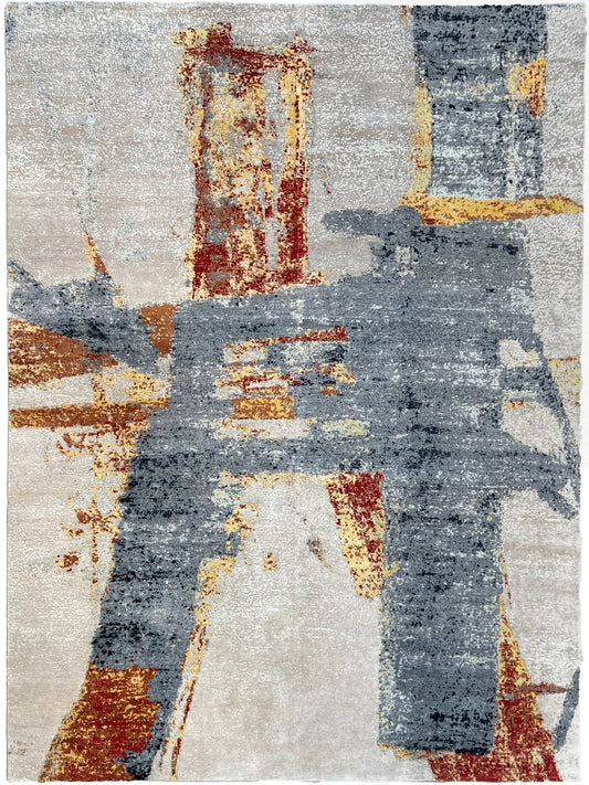 Abstract Modern 8'10"x11'9" Area Rug