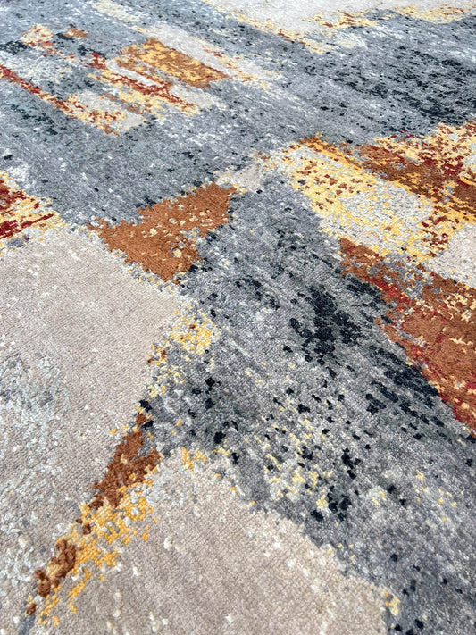 Abstract Modern 8'10"x11'9" Area Rug