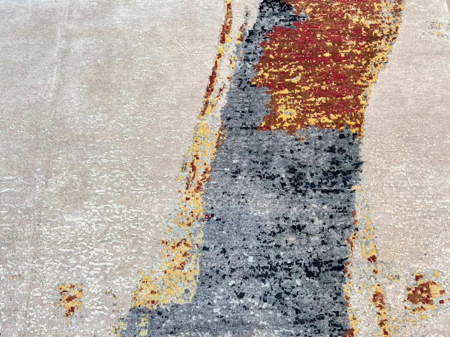 Abstract Modern 8'10"x11'9" Area Rug