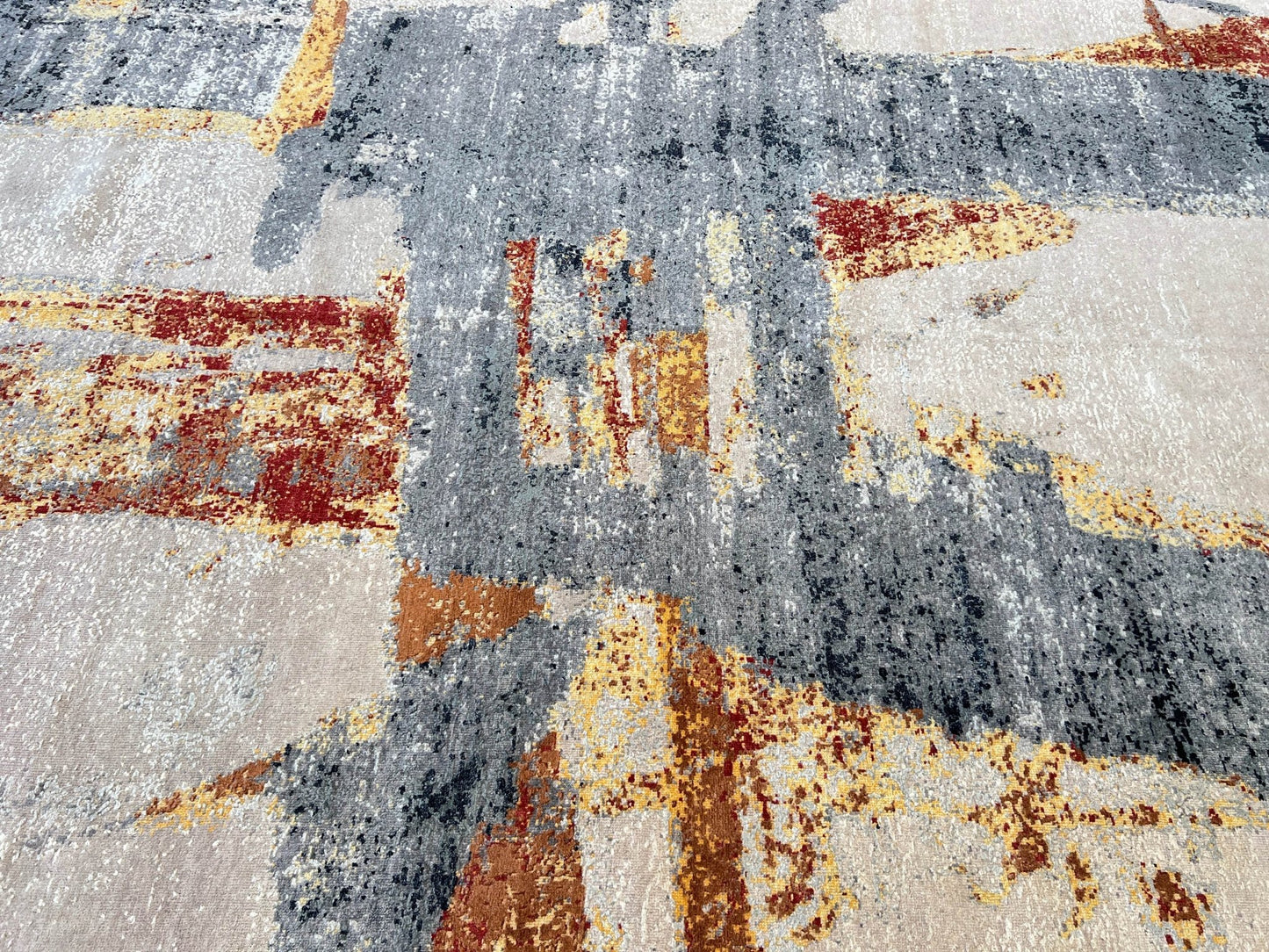 Abstract Modern 8'10"x11'9" Area Rug