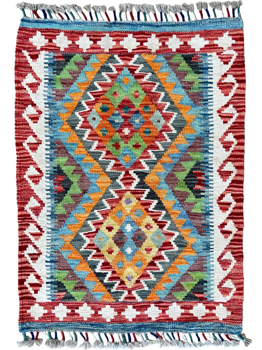 Flatweave Kilim 2'1"x2'11" Area Rug