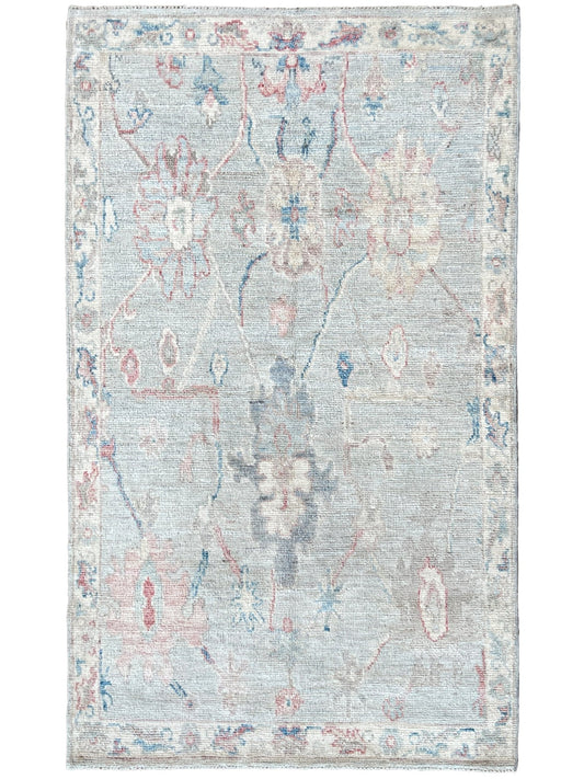 Floral Oushak 3'2"x5'5" Area Rug