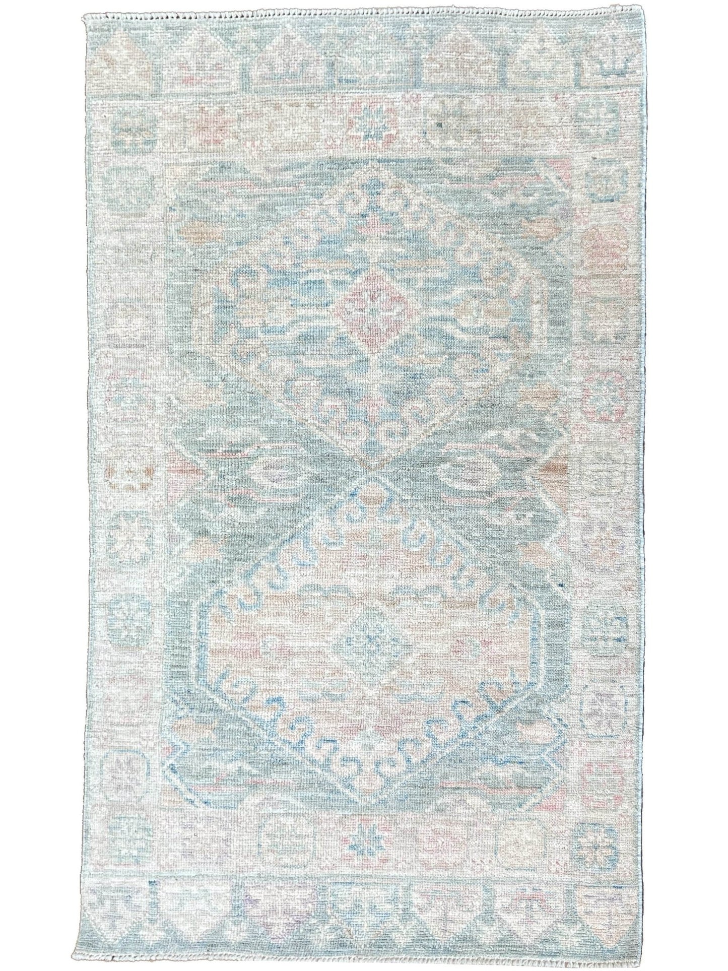 Geometric Oushak 3'x5' Area Rug