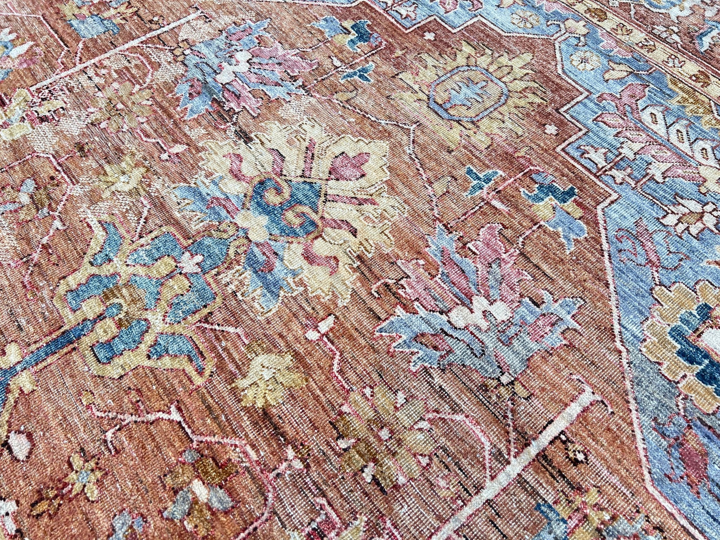 Vintage Look Heriz 9'0"x12'1" Area Rug