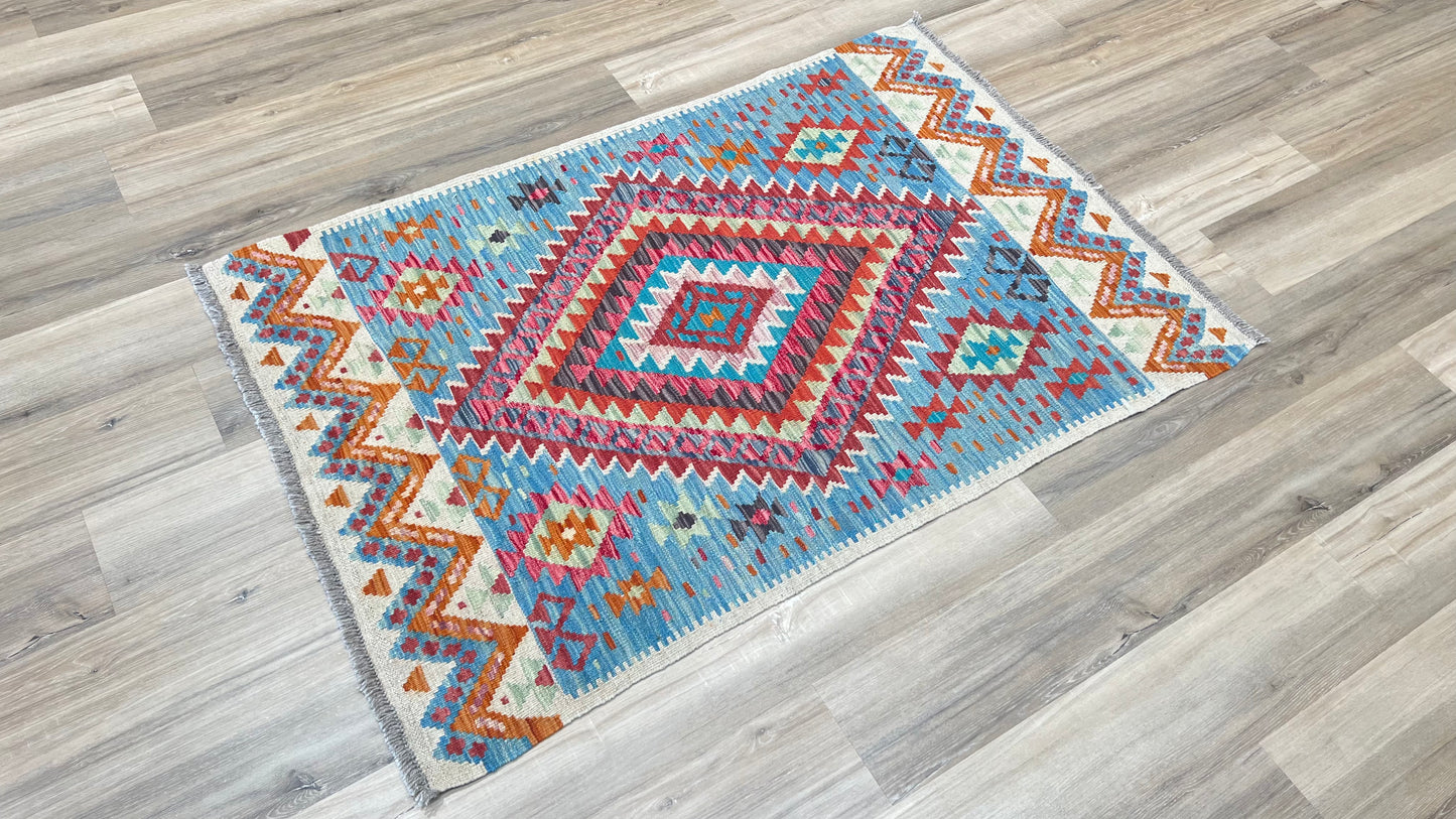 Flatweave Kilim 3'3"x4'10" Area Rug
