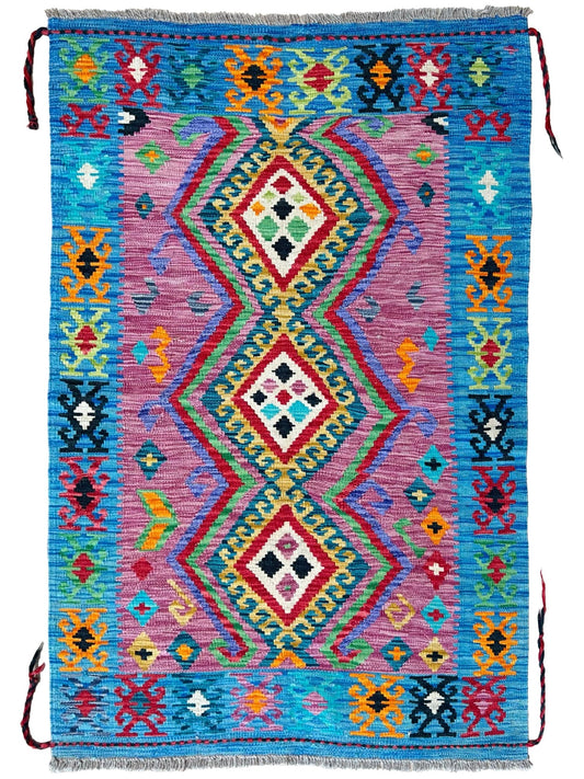 Flatweave Kilim 3'4"x4'11" Area Rug