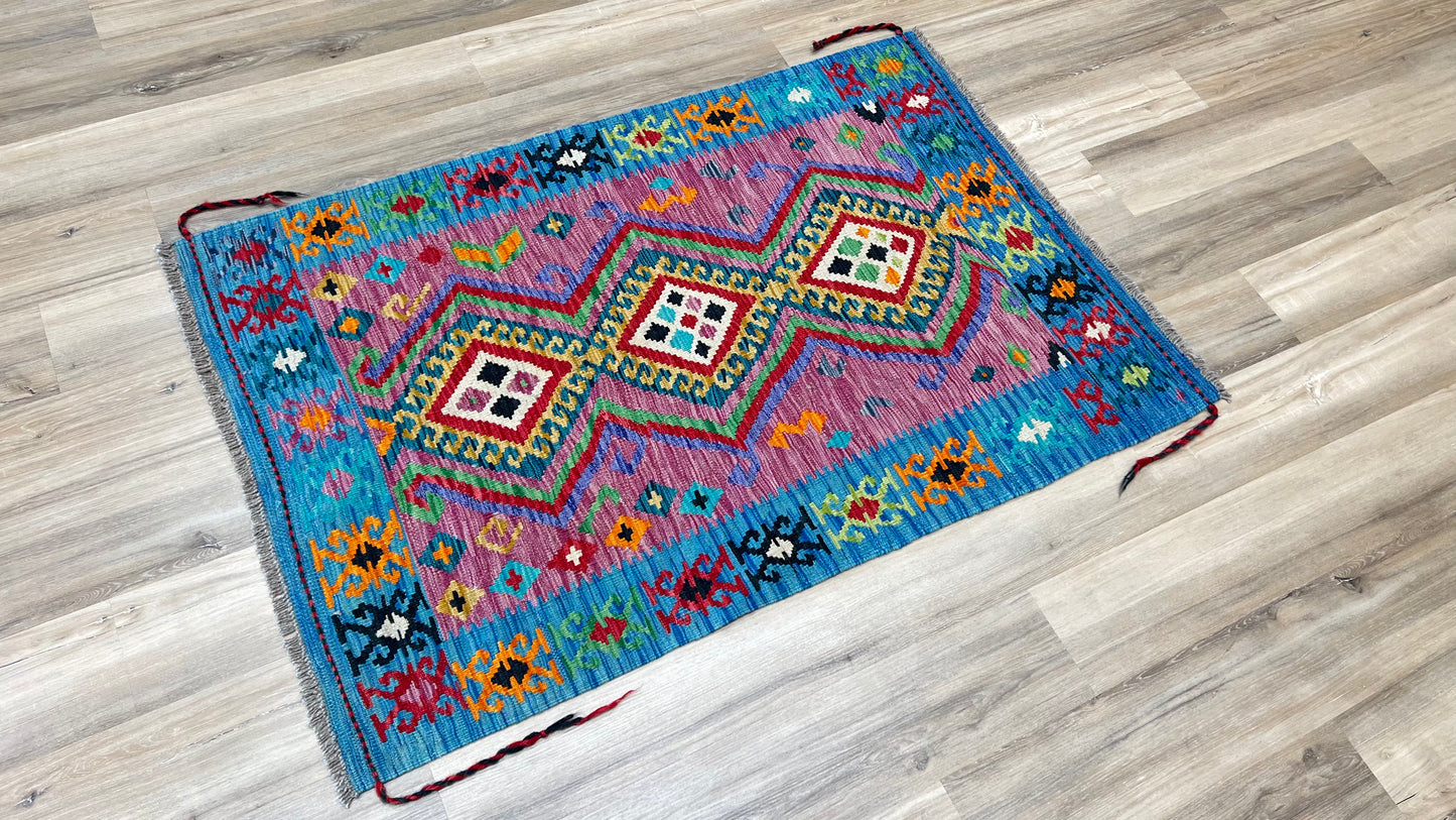 Flatweave Kilim 3'4"x4'11" Area Rug