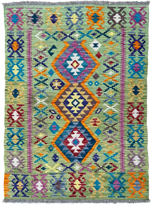 Flatweave Kilim 3'5"x4'8" Area Rug