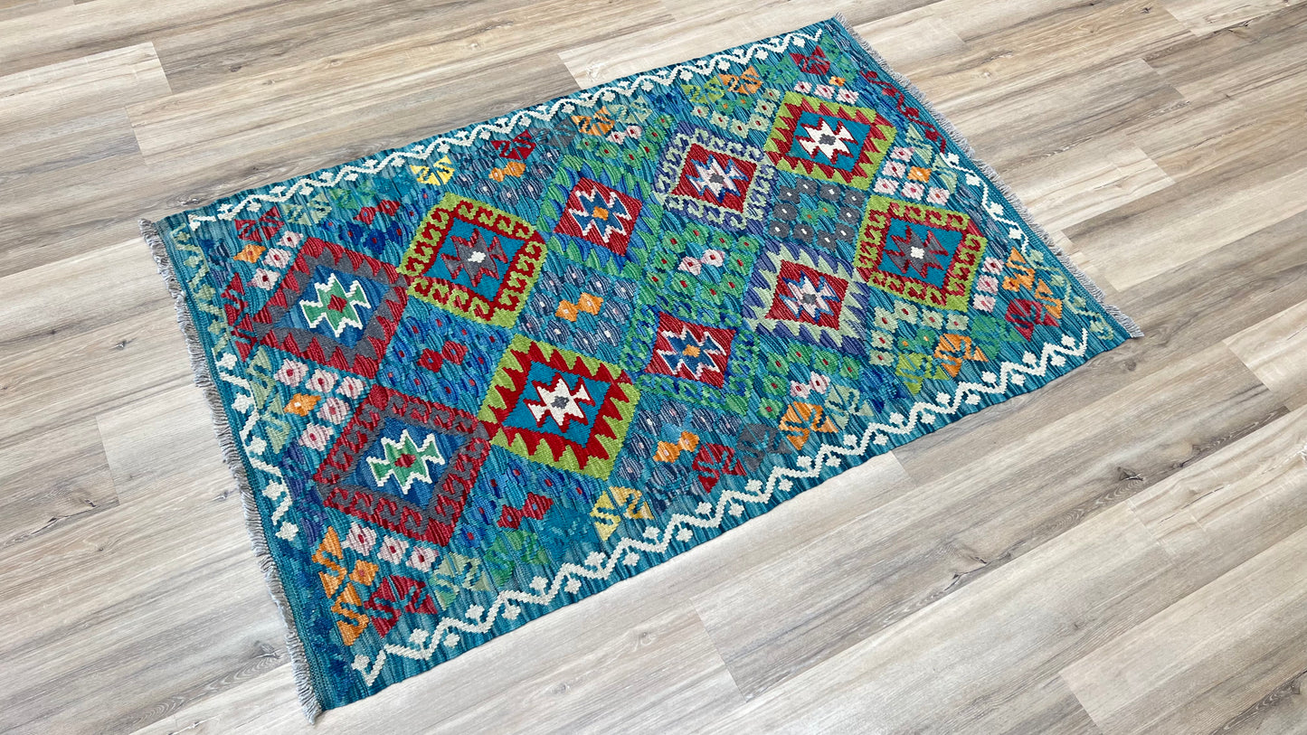 Flatweave Kilim 3'6"x5'4" Area Rug