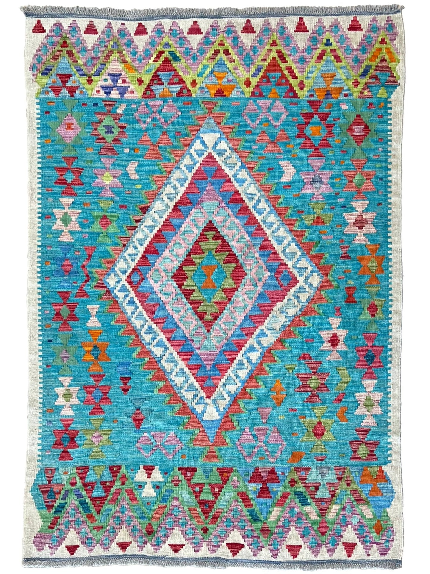 Flatweave Kilim 4'2"x5'9" Area Rug