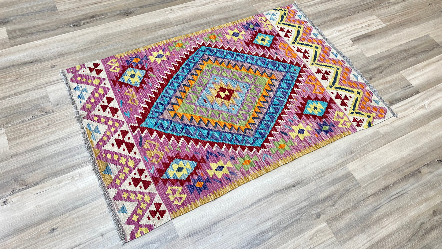Flatweave Kilim 3'5"x5'3" Area Rug