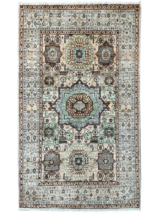 Transitional Mamluk 3'3"x4'11" Area Rug