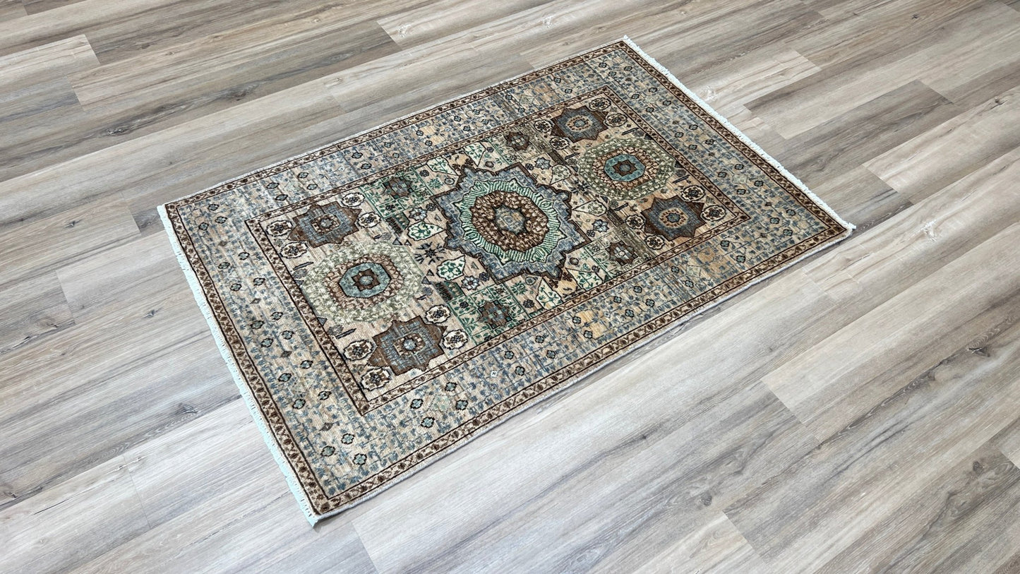 Transitional Mamluk 3'3"x4'11" Area Rug