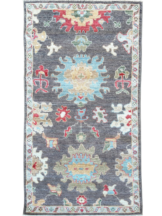 Floral Oushak 3'0"x5'4" Area Rug