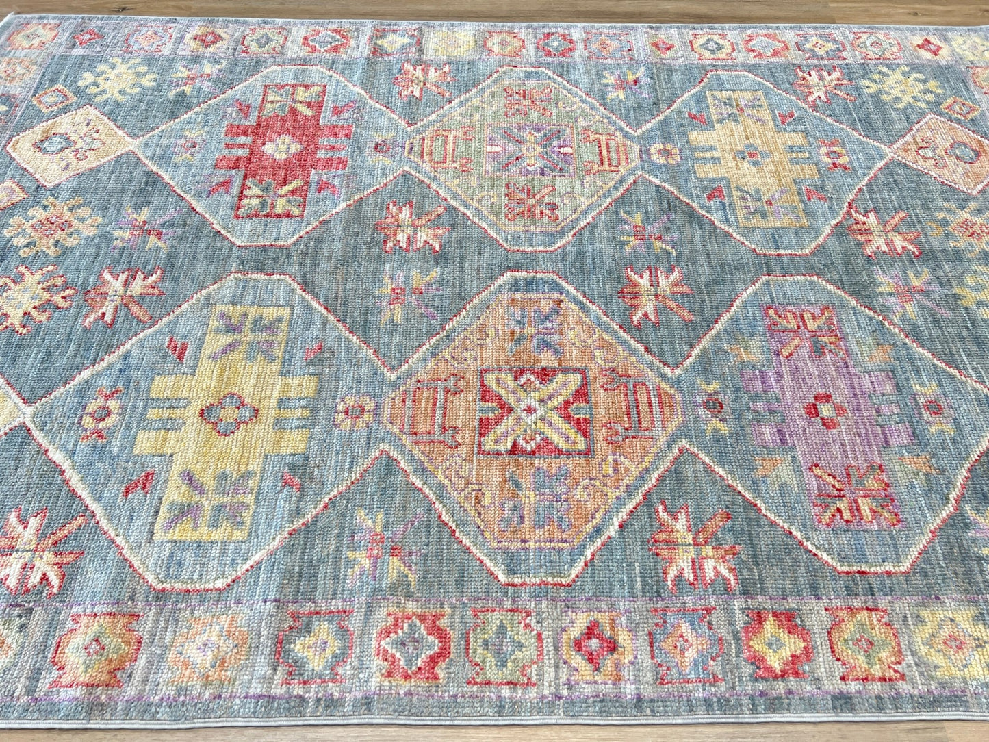 Geometric Oushak 3'11"x6'2" Area Rug