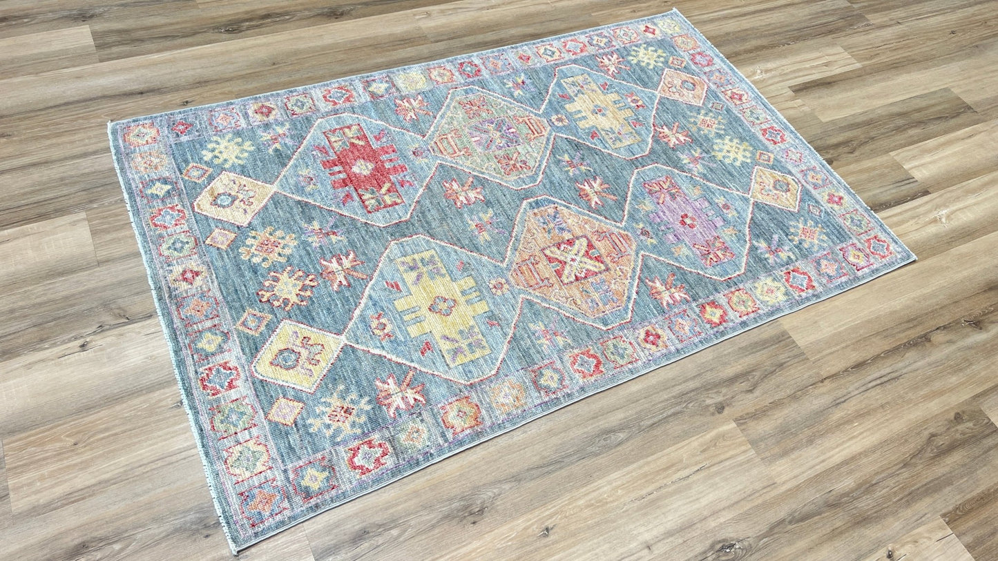 Geometric Oushak 3'11"x6'2" Area Rug