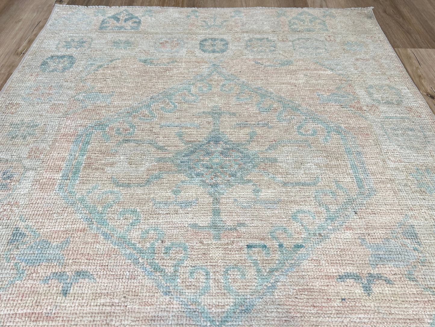 Geometric Oushak Runner 3'0"x14'1" Area Rug