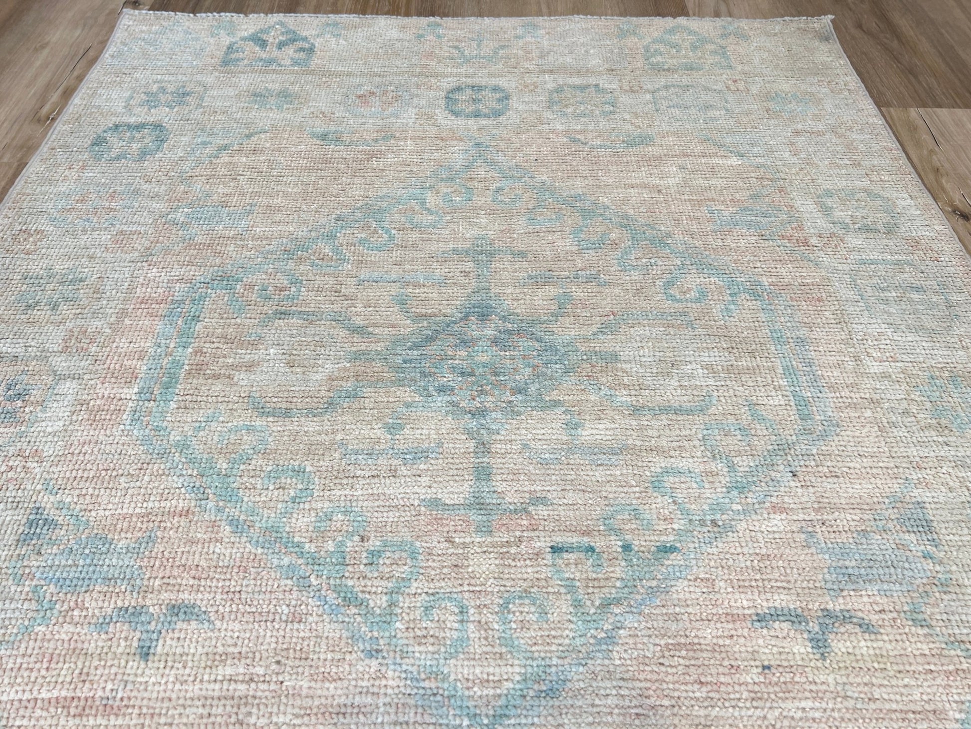 Geometric Oushak Runner 3'0"x14'1" Area Rug
