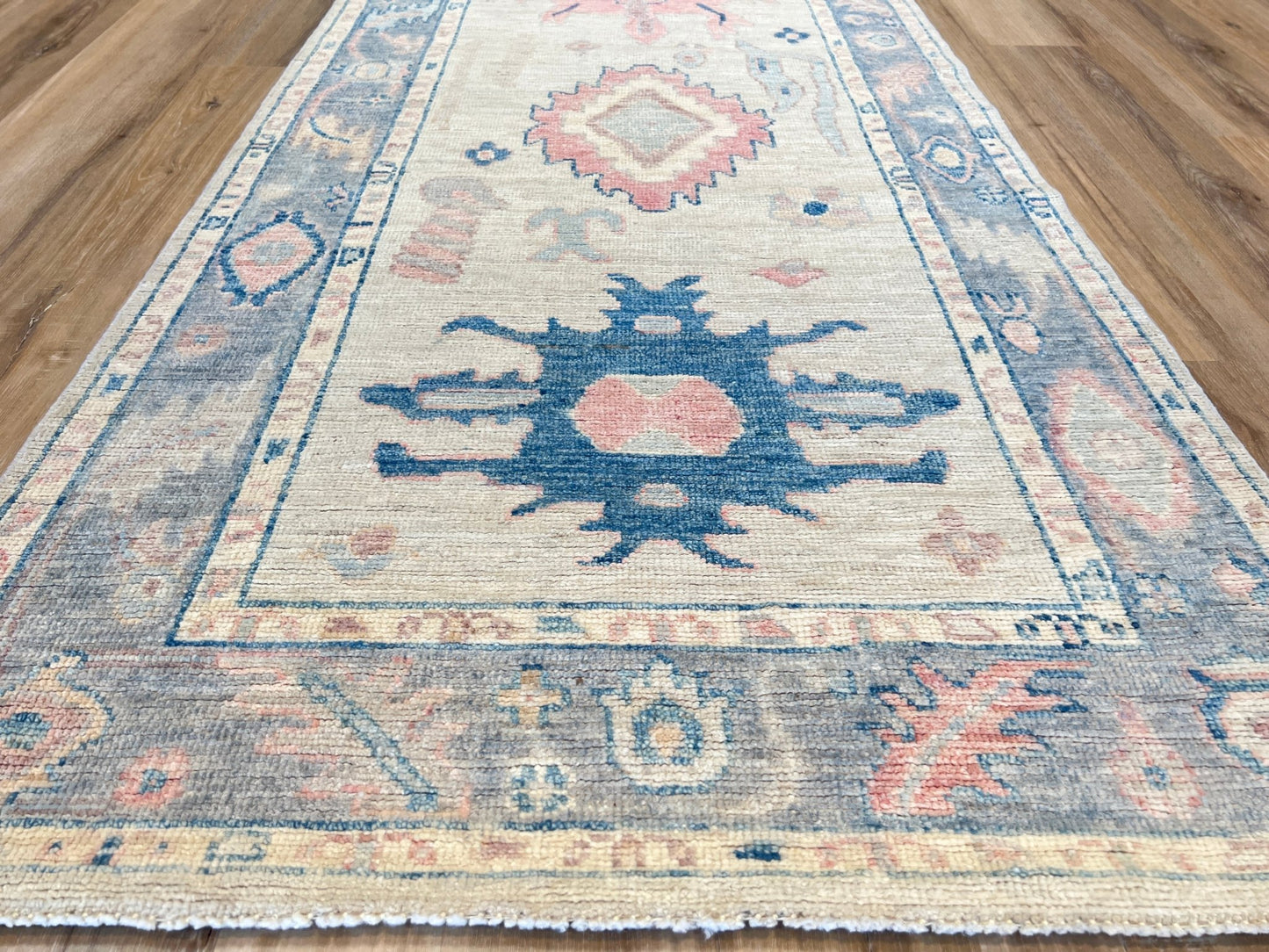 Floral Oushak Runner 3'0"x10'1" Area Rug