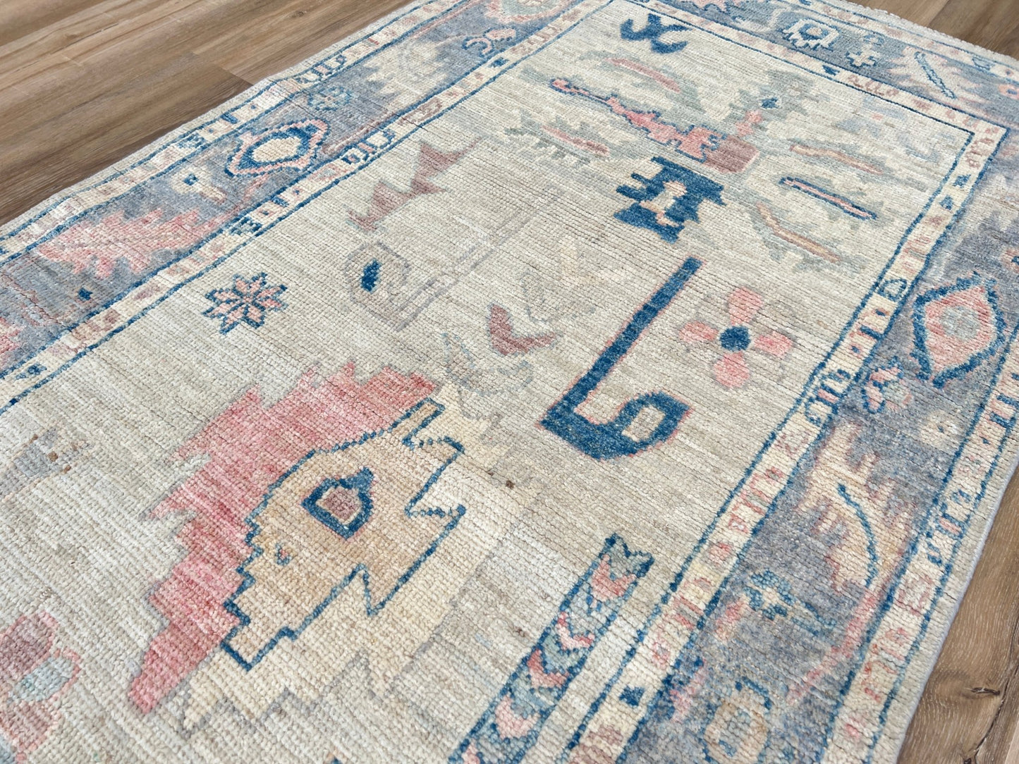 Floral Oushak Runner 3'0"x10'1" Area Rug