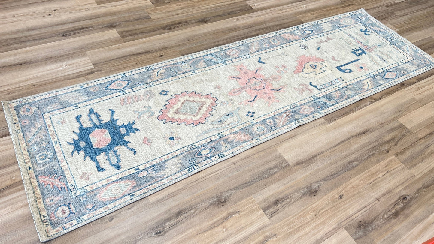 Floral Oushak Runner 3'0"x10'1" Area Rug