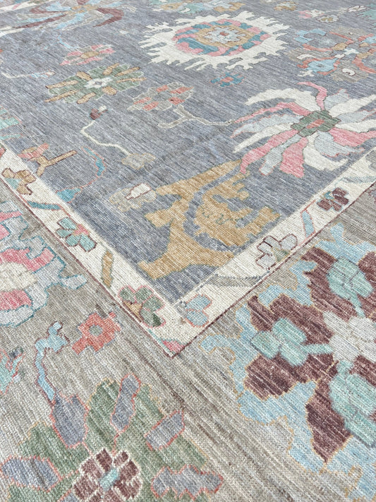 Floral Oushak 9'11"x13'11" Area Rug