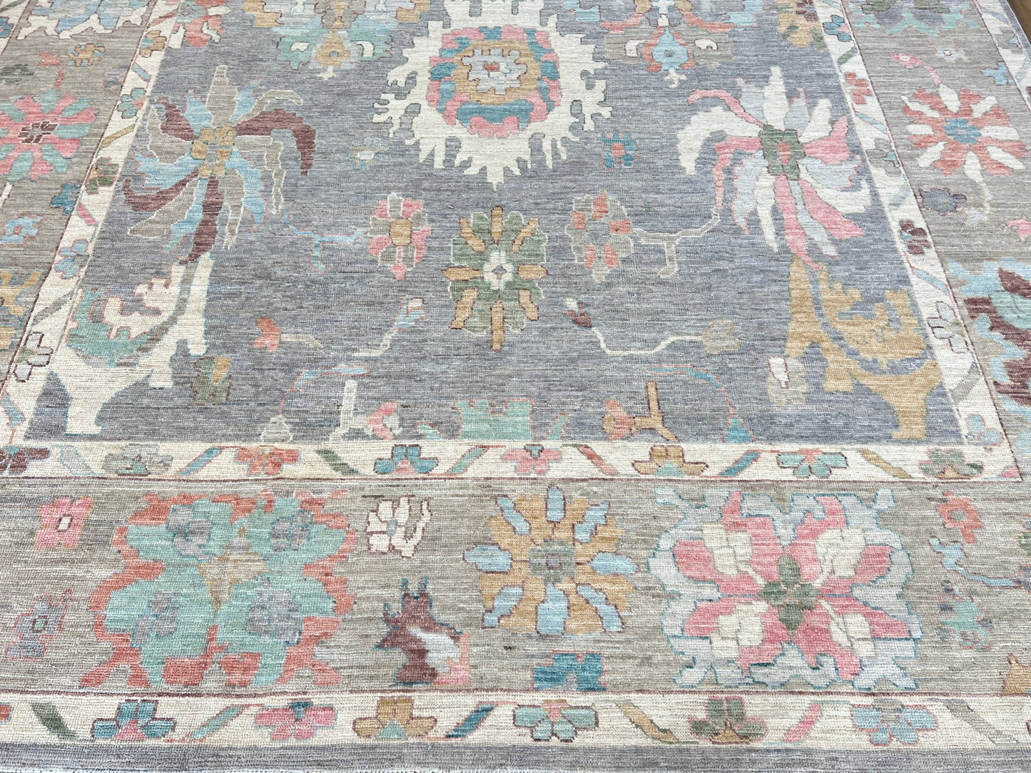 Floral Oushak 9'11"x13'11" Area Rug
