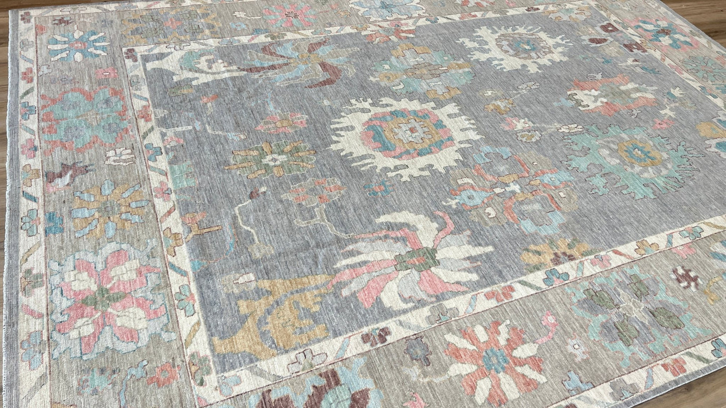 Floral Oushak 9'11"x13'11" Area Rug