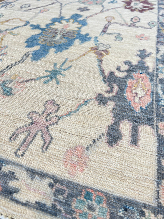 Floral Oushak Runner 2'11"x7'11" Area Rug