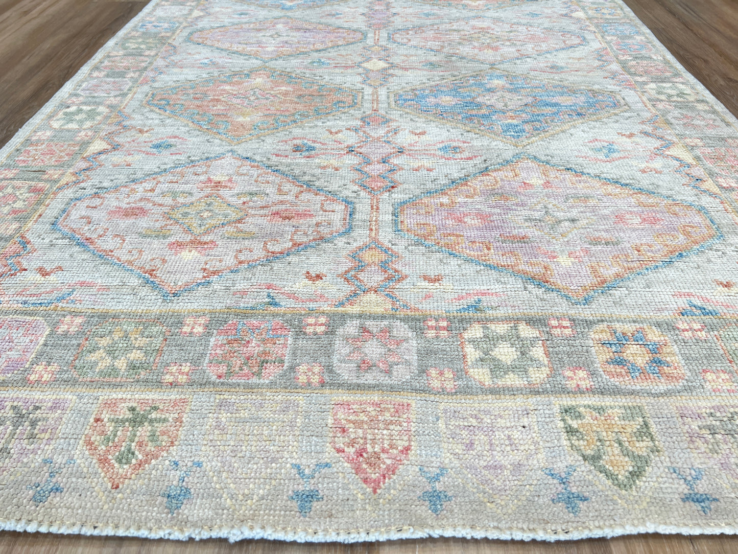Geometric Oushak 3'11"x5'11" Area Rug