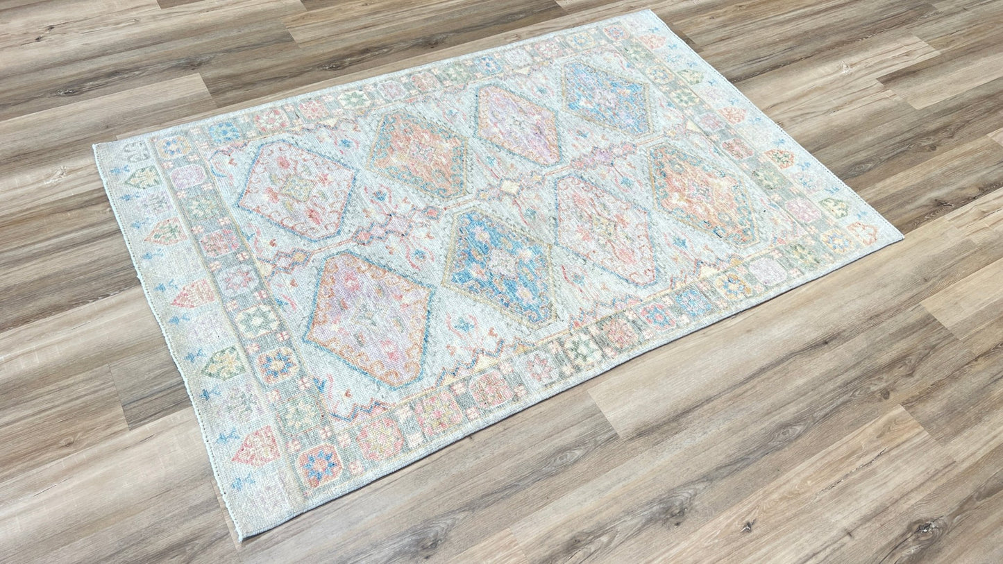 Geometric Oushak 3'11"x5'11" Area Rug