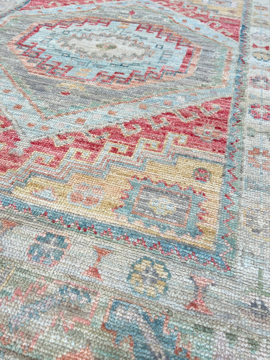 Geometric Oushak 3'1"x5'2" Area Rug