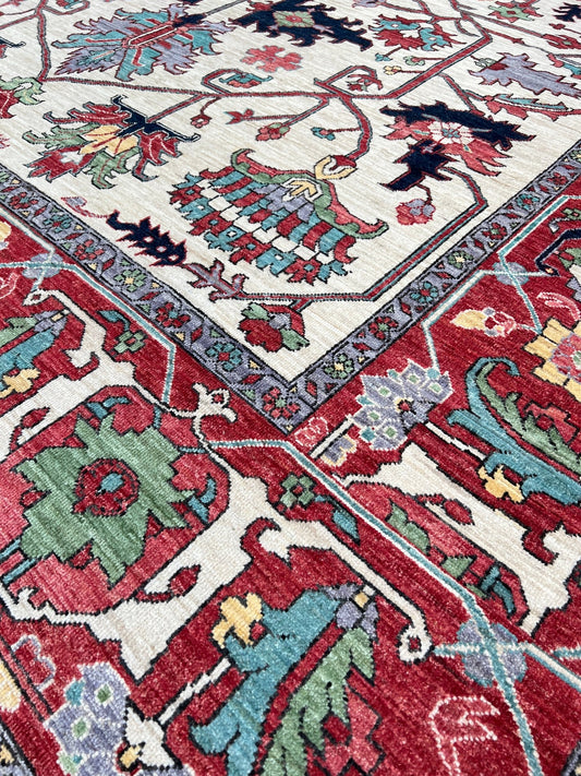 Transitional Heriz 9'2"x12'6" Area Rug