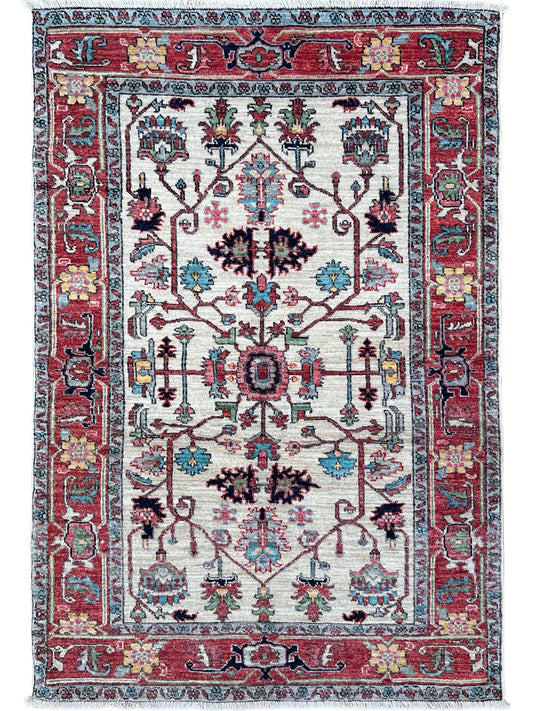 Transitional Heriz 3'4"x4'11" Area Rug