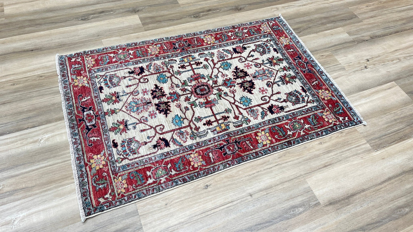 Transitional Heriz 3'4"x4'11" Area Rug