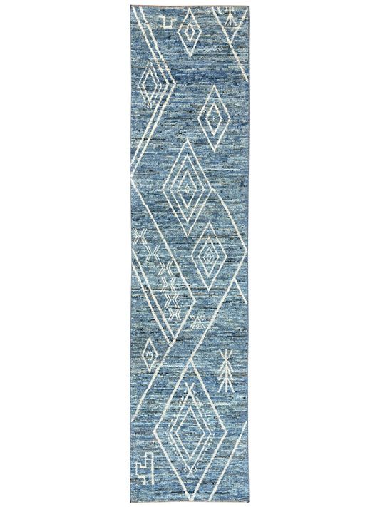 Moroccan Style Runner 3'0"x12'4" Area Rug
