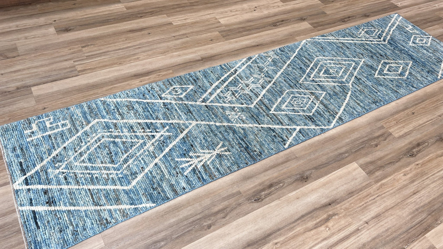 Moroccan Style Runner 3'0"x12'4" Area Rug