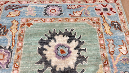 Floral Oushak 2'6"x4' Area Rug