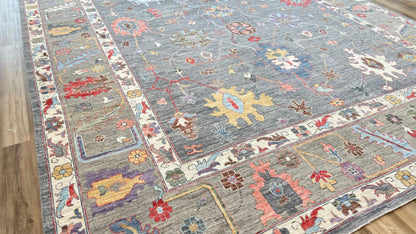 Floral Oushak 11'11"x14'11" Area Rug