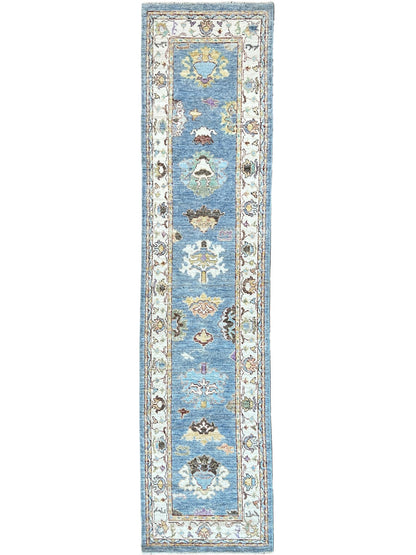 Floral Oushak Runner 2'6"x10'1" Area Rug