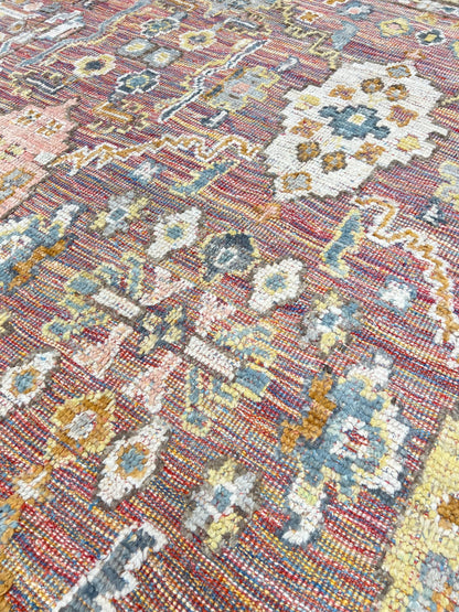 Floral Oushak 9'4"x12'3" Area Rug