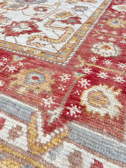 Floral Oushak 9'2"x12'9" Area Rug