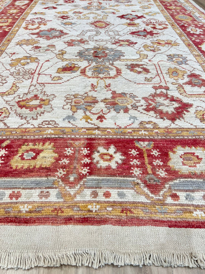 Floral Oushak 9'2"x12'9" Area Rug