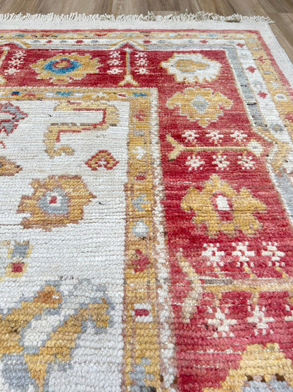 Floral Oushak 9'2"x12'9" Area Rug